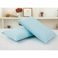 thumbnail image 2 of Protectores de almohada impermeables, funda de almohada antiácaros del polvo, recogida de Azul shamjiam Protector de almohada transpirable, 2 of 9