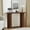 Console Tables-Walnut, variant on PHOYAL 42.51" Long Natural Console Table with Vertical Stripe, Oval Fluted Sofa Table with Curved Edge Design for Entryway Hallway Living Room