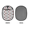 thumbnail image 2 of Pofeuu Christmas Dachshund Print Silicone Pot Mat Mitten With Hanging Loop Heat Resistant Oven Mitts Non-Slip Bbq Baking Smoking Potholders, 2 of 7