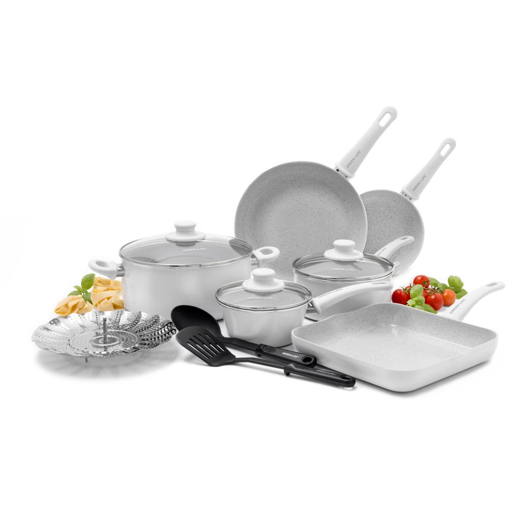 GreenLife Ceramic NonStick Cookware Set, 12 Piece