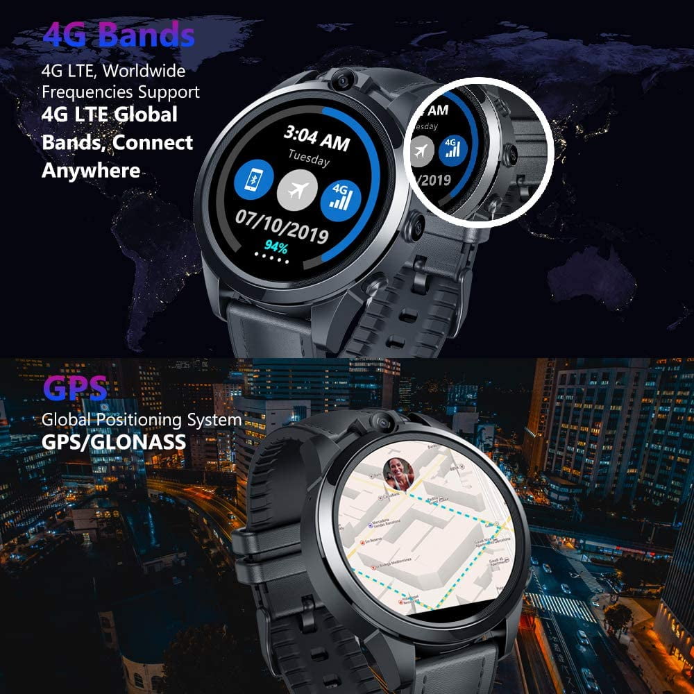 Yiailnter Zeblaze Thor 5 Pro Smart Watch 1.6 Inch Ltps Crystal Screen Dual Cameras Fitness Activity Tracker Heart Rate Monitor Smartwatch For Android