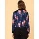 thumbnail image 5 of Dde San Patricio ChaqueDe Bombardero Floral LigeCon CremalleY Cuello Alto PaMujer Azul oscuro M, 5 of 6