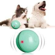 Kingtree Interactive Cat Toy Ball, Smart Automatic Rolling Ball with Built-in LED Light for Indoor Cats, USB Rechargeable 360 Degree Self Rotating Chasing Toy for Stimulate Hunting Instinct of Pets