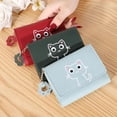 thumbnail image 6 of Cute Cartoon Cat Women Wallet - PU Leather Short Purse with Card Holder & Coin Pocket for Girls & Ladies, 6 of 7