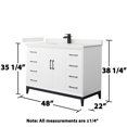thumbnail image 7 of Wyndham Collection Wch818148s-Qtz-Unsmxx Amici 48" Free Standing Single Basin Vanity Set -, 7 of 7