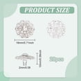 thumbnail image 2 of 20 PCS Rhinestone Buttons 0.7x0.4 inch Crystal Rhinestone Buttons with 2mm Hole Silver Alloy Shank Buttons for Garment Accessories Flower Shape Button for Clothes Bags Hats Decoration, 2 of 7