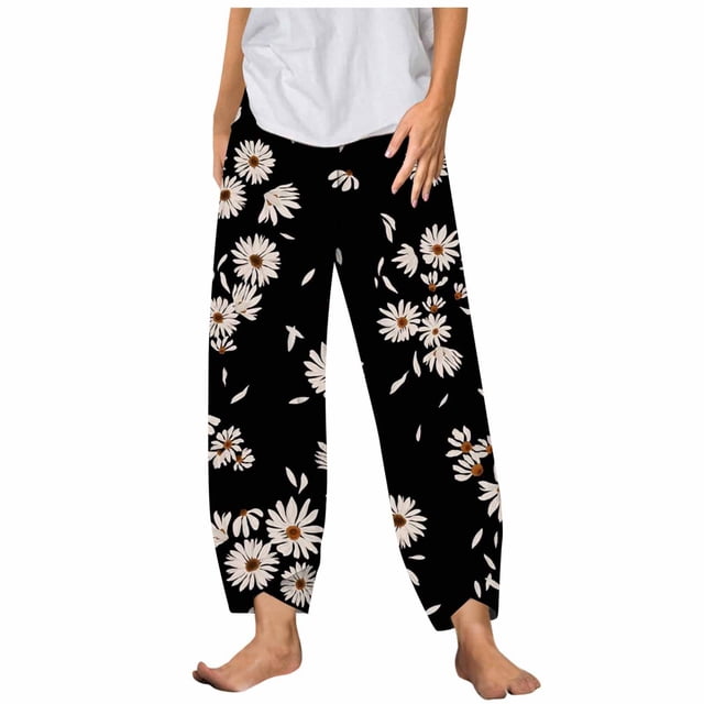 Pantalon Décontracté Large Imprimé Mode Printemps et Été pour Femmes 2
