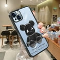 thumbnail image 2 of SOATUTO Cool Bear Shockproof Clear Phone Case Cover 3D Bear Luxury For iPhone 13 6.1 inch - Black, 2 of 6