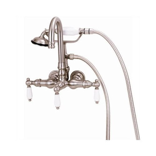 Elizabethan Classics Claw Foot Bath Personal Handshower Satin Nickel with Stand 