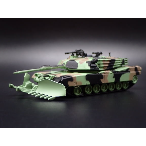 (Open Box) M1A1 ABRAMS TANK MILITARY GULF WAR CAMO 1:100 SCALE DIORAMA DIECAST MODEL CAR