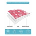 thumbnail image 4 of Quilts Queen Size Bedding Set, Valentine's Day Reversible Summer Quilt 3 Pieces, Pink White Love Heart Lightweight Bedspreads Coverlets with 2 Pillow Shams for All Seasons, 4 of 5