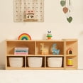 thumbnail image 2 of MEEYOO 5-Compartment Storage Cabinet 44.6L", Kids Bookcase and Toy Organizers, Ideal Montessori Book Shelf for Kids Rooms, Playroom, Nursery, Classroom, Kindergarten, 2 of 8