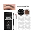 thumbnail image 1 of Juego de modelado de cejas, y niñas a prueba de sudor, 10 tarjetas de cejas, maquillaje con cepillos para cejas, juego de plantillas de sello de Marrón claro Fernando Modelado de cejas, 1 of 8