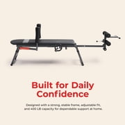 Sunny Health & Fitness Inversion Table, Adjustable Stretch & Decompression Trainer for Home Fitness