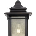 thumbnail image 3 of Franklin Iron Works Hickory Point Rustic Farmhouse Outdoor Wall Light Fixture Walnut Bronze 12" Frosted Cream Glass for Post Exterior Barn Deck House, 3 of 9