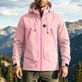thumbnail image 2 of IROINNID Men's Waterproof Hooded Rain Jacket Full Zip Lightweight Outdoor Shell Coat with Contrast Zippers and Adjustable Hood for Hiking Camping Travel, 2 of 9