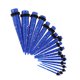 thumbnail image 4 of 18 Piezas Punk Rock Acrílico Brillo Cono Ensanchador Piercings Corporales Tragus - Azul oscuro Sunnimix Kit de tapones para los oídos rectos, 4 of 8