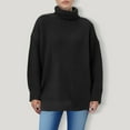 thumbnail image 6 of Maqroz Sweaters for Women Long Sleeve Turtle Neck Sweater Knit Ribbed Soft Pullover Basic Solid Color Pullovers Fall Winter Plus Size Causal Warm Top, 6 of 7