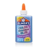 Elmer's Color Changing Liquid Glue, Great for Making Slime, Washable, Blue to Purple, 5 Ounces
