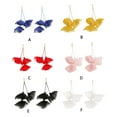 thumbnail image 3 of Sonducket Pendientes colgantes de flores de tela elegantes y hermosos para mujer, joyería llamativa, pendientes de flores Ropa, zapatos y accesorios Miscelánea rojo, 3 of 6