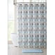 thumbnail image 5 of Cortina de ducha de tela universal para baño, para hombre o mujer: tonos apagados de azul y gris, 5 of 5