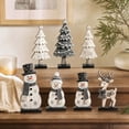 thumbnail image 6 of Darzheoy Christmas Signs, Wooden Set of 7 Snowman Reindeer Decor, Vintage Winter Tabletop Accent, Indoor Christmas Decor for Home Fireplace Mantel Shelf, 6 of 7
