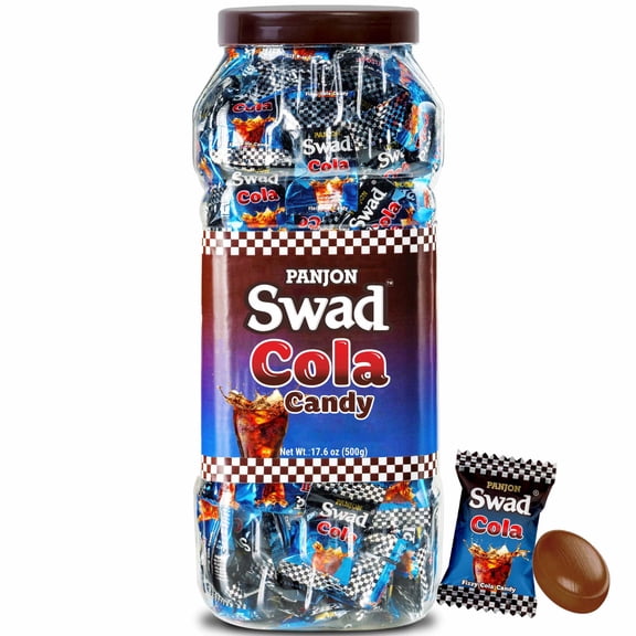 Panjon Swad Cola Candy 500g Jar – Classic Cola Flavor Hard Candy | Sweet & Refreshing Treat