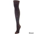 thumbnail image 4 of MeMoi Snow Flakes & Stripes Over The Knee Socks - Womens - Female, One Size, Medium Gray, 4 of 5
