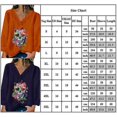 thumbnail image 2 of Camiseta YONGSHENG holgada de manga larga con estampado de calavera para mujer Halloween, 2 of 2