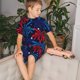thumbnail image 4 of Balery Red White Blue Fireworks Conjunto de Pijama Infantil de Manga Corta con Estampado – Ropa de Dormir de Algodón Suave-Small, 4 of 6