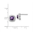 thumbnail image 3 of 1.70 Carat (ctw) Amethyst Post Earrings in Sterling Silver, 3 of 4