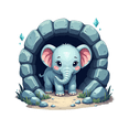 thumbnail image 3 of cartoon Elephant Stickers, Waterproof Elephant Sticker for Water Bottle Laptop Phone Cases Planner Skateboard Luggage Helmet Party Favor Decor, Ideal for Adults Teens Teacher Rewards, 3 of 9