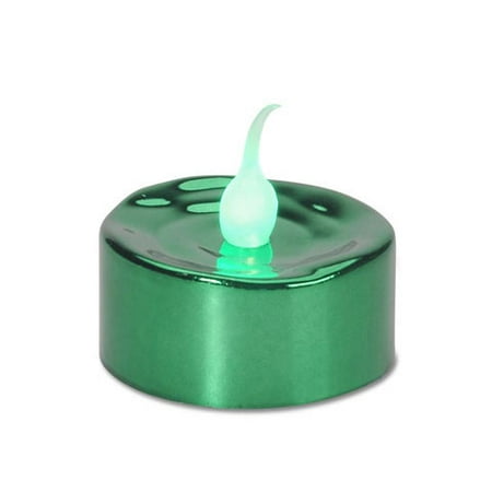 - LED Tea Lights - Bright Green - Green Bulb - 3 pieces