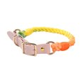 thumbnail image 1 of Pet Tejido Cuerda de algodón Cuero Collar de perro grande y mediano Gradiente Collar de color Tamaño ajustable (arco iris, S) brillar Electrónica, 1 of 6