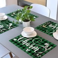 thumbnail image 5 of St. Patricks's Day Placemat Irish Plaid English Decorative Table Runner Insulated Tablecloth, 5 of 5