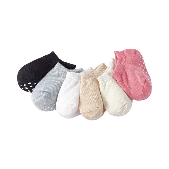 MEZZALL Baby Socks With Grips For Learning To Walk Soft Sole Footies For Indoor Floor Traction Cozy Socks