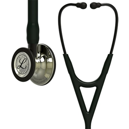 - 3M Littmann Cardiology IV Stethoscope, Black Tube, Smoke Stem and Headset, Champagne-Finish Chestpiece, 27 inch, 6179