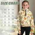 thumbnail image 4 of Chririnla Capyabra Polka Dot Quarter Zip Up sweatshirt for kids with Pocket Girls Half Zipper Sweatshirt kids Half Zipper Sweatshirts Size 5-6 Orange, 4 of 7