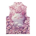thumbnail image 5 of Pzuqiu Cat Sleeveless Vests Toddler Girl Clothes Size 2 Lightweight Zip Up Fall Winter Warm Outerwear With Pockets Casual Fall Outfits Fashion Clothing Soft for Daily Life, 5 of 7