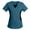 Blue, variant on Women's Scrub Top Short Sleeve Medical Shirts Stretchy Soft V Neck Nurse Uniform Lightweight Loose Comfy Color Block T Shirt