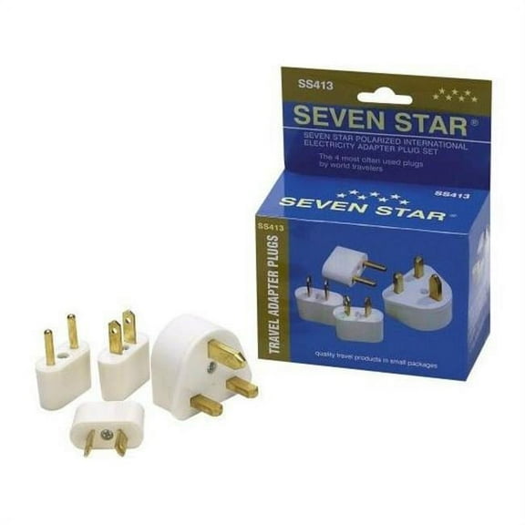 Seven Star Polarized International Electricity Travel Adapter Plug Set