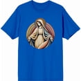 thumbnail image 3 of Virgin Mary  Adult Royal Blue Crew Neck Short Sleeve Tee-Large, 3 of 4