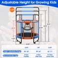 thumbnail image 7 of Cochan Trampoline for Kids 5.5FT 600LBS Toddler Trampoline with Enclosure Net and Handlebar, Mini Small Kids Trampoline for Age 1-6, Birthday Gift for Kids, 7 of 7