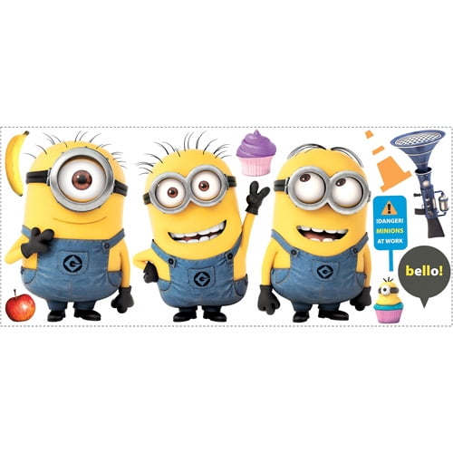 ONE IN A MINION STICKER WALL DECAL DECO DESPICABLE ME LOT 