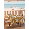 thumbnail image 3 of 60x102 Inch Outdoor Tablecloth with Umbrella Hole Zipper Rectangle Terracotta Coastal Starfish Rectangular Tablecloths Waterproof Ocean Sea Shells Nautical Marine Patio Table Cloth Cover for Picnic, 3 of 8