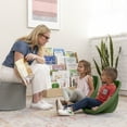 thumbnail image 6 of ECR4Kids Plastic Leaf Scoop Floor Rocker Seat, Classroom Furniture, Hunter Green, 6-Piece, 6 of 9