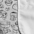 thumbnail image 4 of Food Microwave Oven Cover, Monochrome Drawn European Style Different Varieties of Cheese with Slices, Water Resistant Organizer with Pockets Kitchen, 36" x 12", White and Charcoal Grey, by Ambesonne, 4 of 4