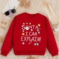 thumbnail image 5 of Toddler Girls Sweatshirt Christmas Crew Neck Long Sleeve Pullover Christmas Santa Autumn Winter Sweatshirts for Kids 18M-24M, 5 of 5