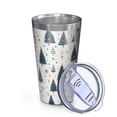 thumbnail image 2 of 16oz Tumblers Blue and Gold Christmas Tree Pattern Stainless Steel Vacuum Insulated Double Wall Travel Tumbler Cups Mug with Lid and Straw,Cleaning Brush for Coffee,Tea, 2 of 4