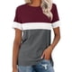 thumbnail image 2 of Tops Cortos para las Mujeres Casual Moda Rayas Impreso Cuello Redondo, Camiseta de Manga Corta para el Uso Diario, Fiesta Y Cómodo, 2 of 7
